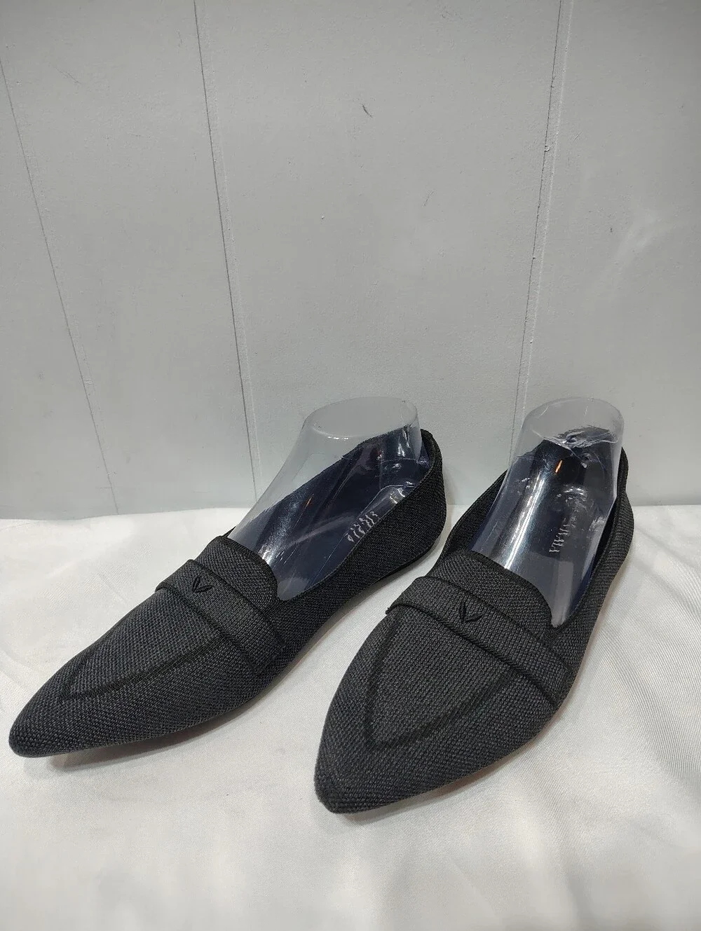 VIVAIA Amelia 2.0 Charcoal Pointed Toe Loafer Knit Flats 40.5 9/9.5